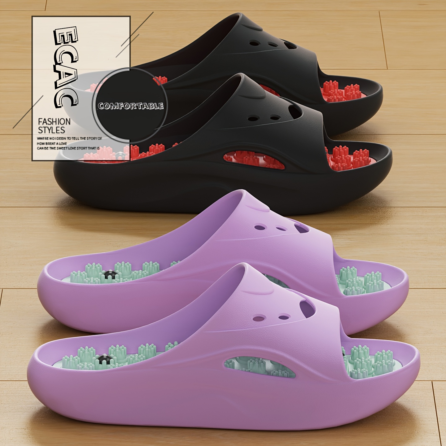 Water Shoes - Sandal Pijat EVA Wanita Pria, Sol
