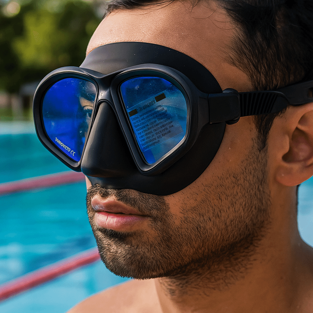 Snorkel Set - Masker Selam Kaca Tempered Lipat, Snorkel