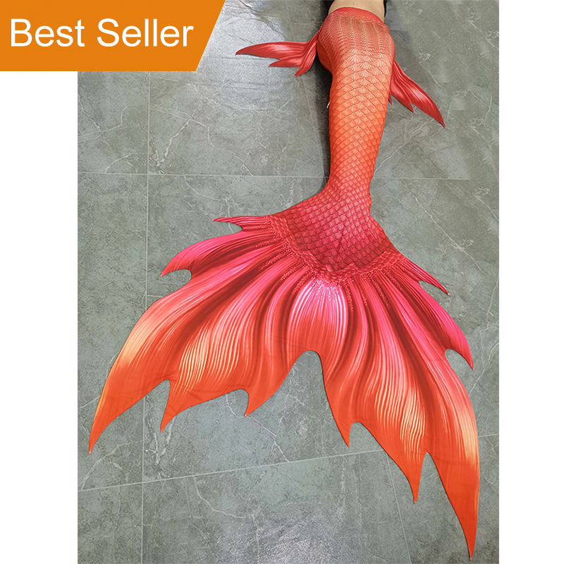 Swim Fins - Orange wanita ekor putri duyung kulit