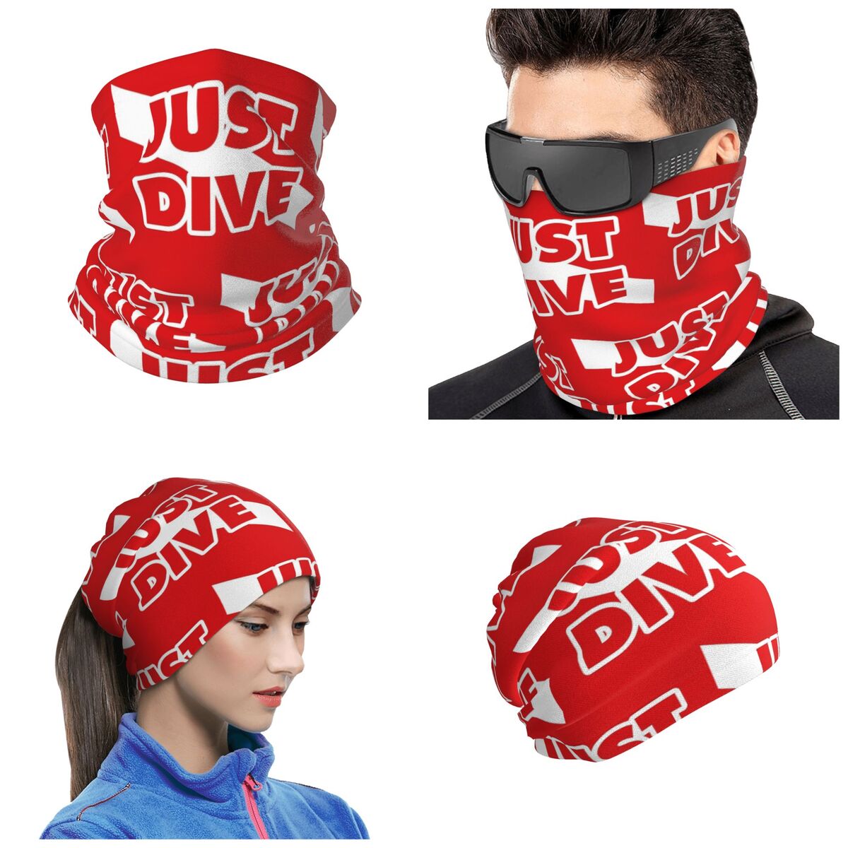 Diving Mask - Cukup Selam, Bandana dengan Motif Bendera