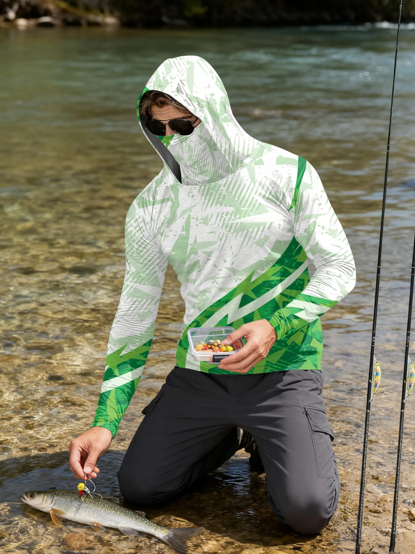Kemeja Pancing Pria dengan Tud - Rash Guard ulasan dan harga