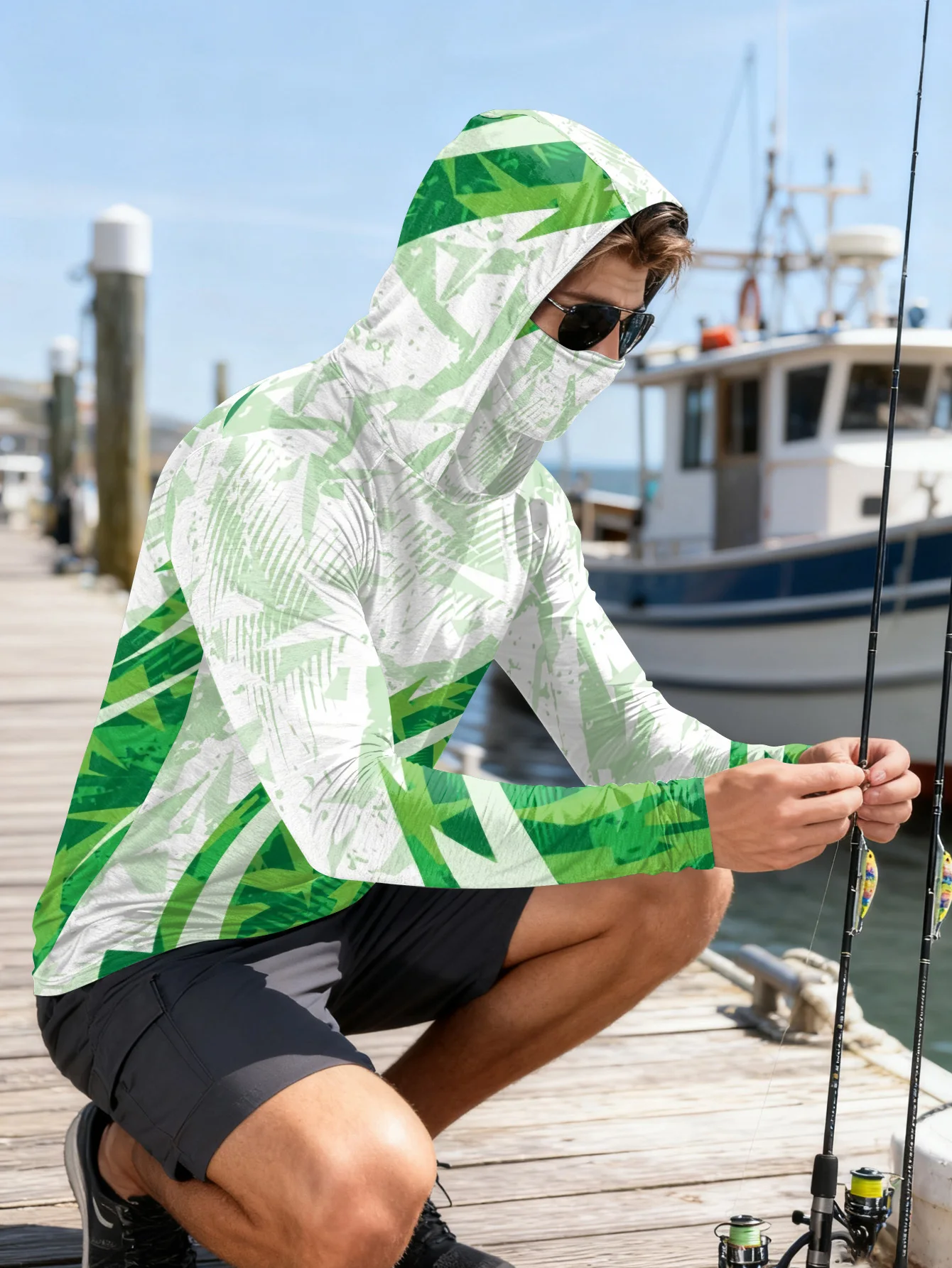 Kemeja Pancing Pria dengan Tud - Rash Guard ulasan dan harga